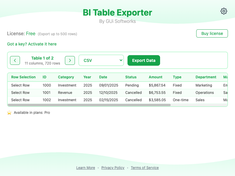 Extension popup screenshot